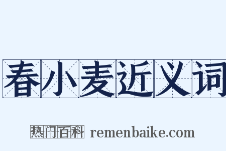 春小麦近义词是什么意思的图片